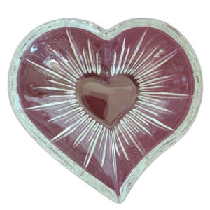 Mikasa Icicles Heart Dish Glass Lead Crystal Item SN047/512 Germany IOB